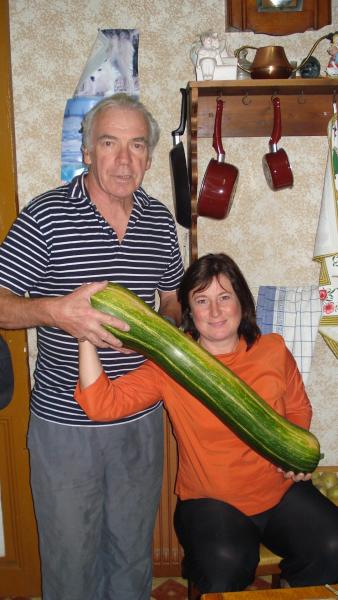 la plus grosse et longue courge 78 CM  c mon grand qu'il a cultivé